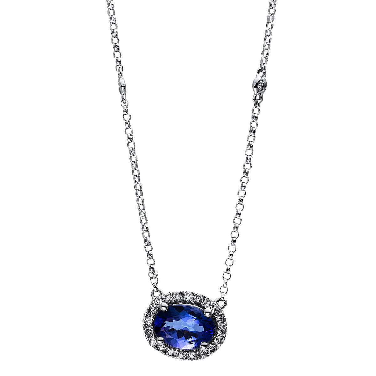 colored stone classic necklace - 4D479