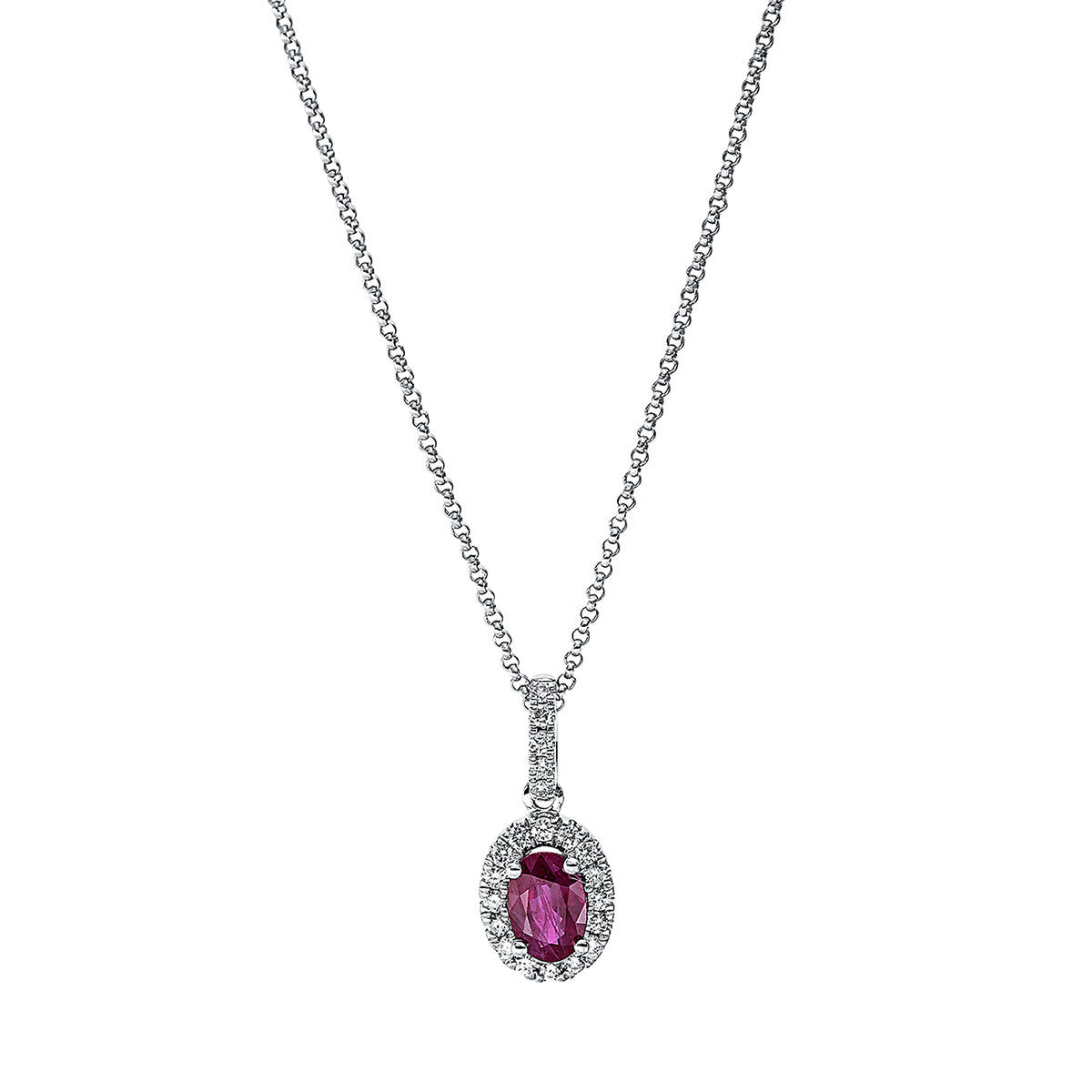 colored stone classic necklace - 4I890