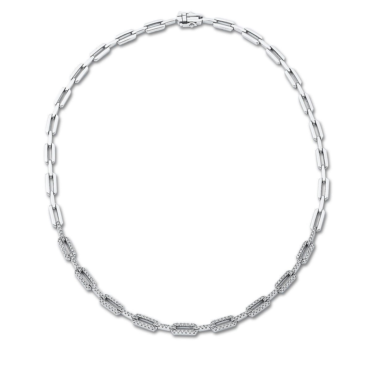 diamond full cut  exclusive necklace in white gold