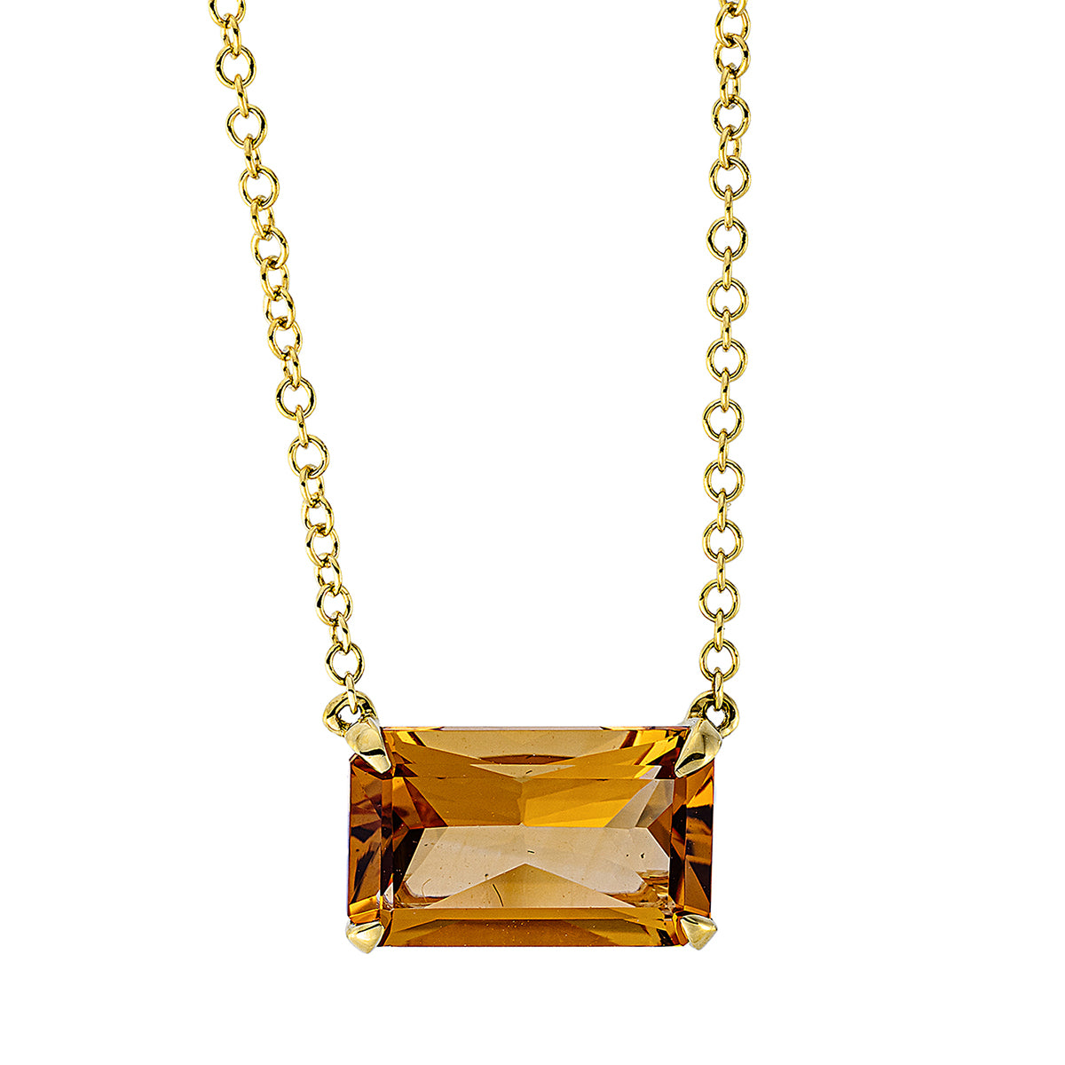 colored stone fashion necklace - 4K846