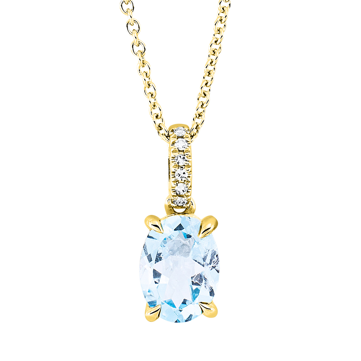 diamond single cut topaz colored stone fashion necklace in yellow gold