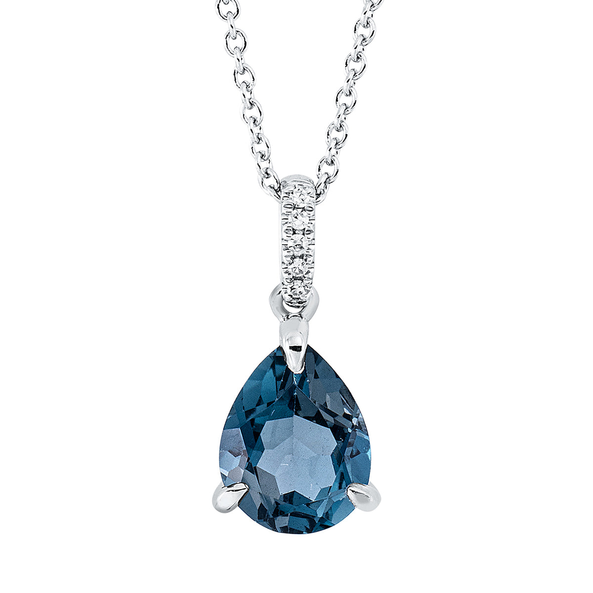 diamond single cut topaz colored stone fashion necklace in white gold