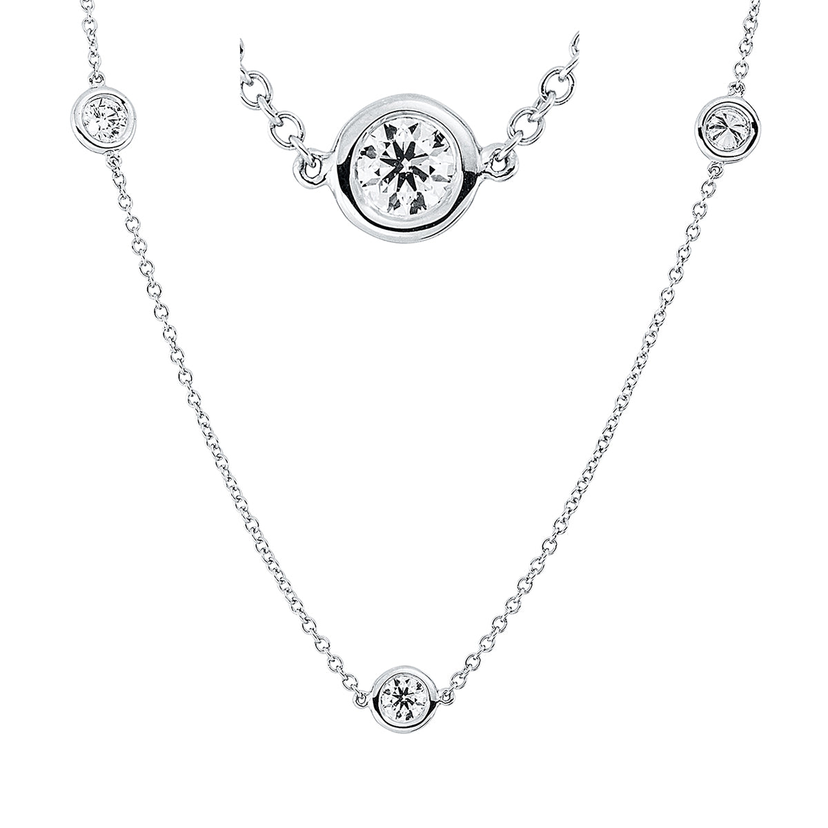 multi-stone necklace - 4L289