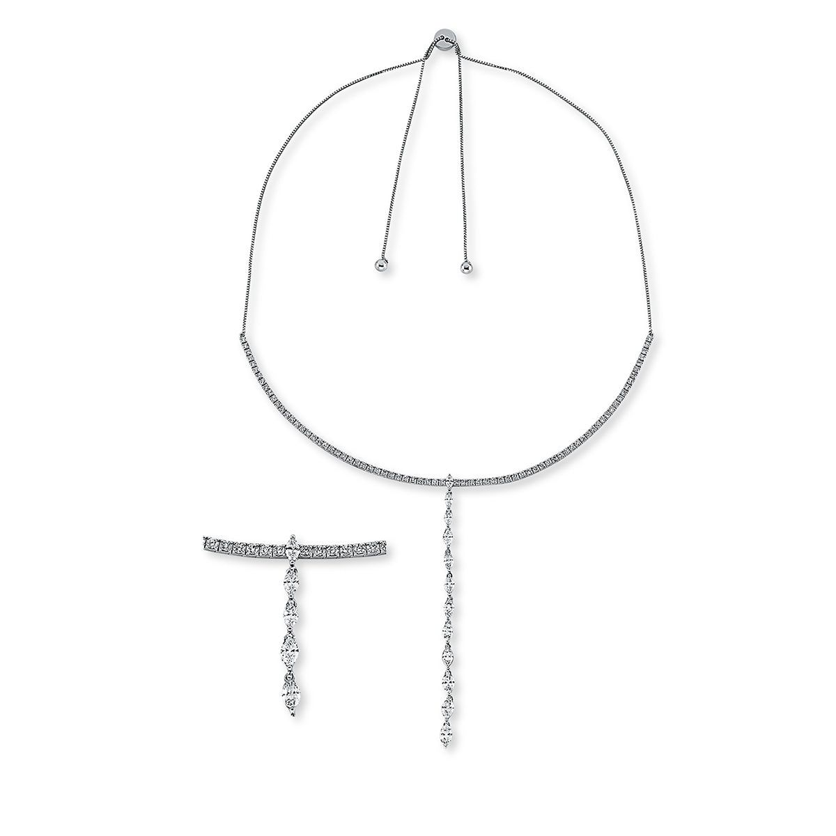 multi-stone necklace - 4L364