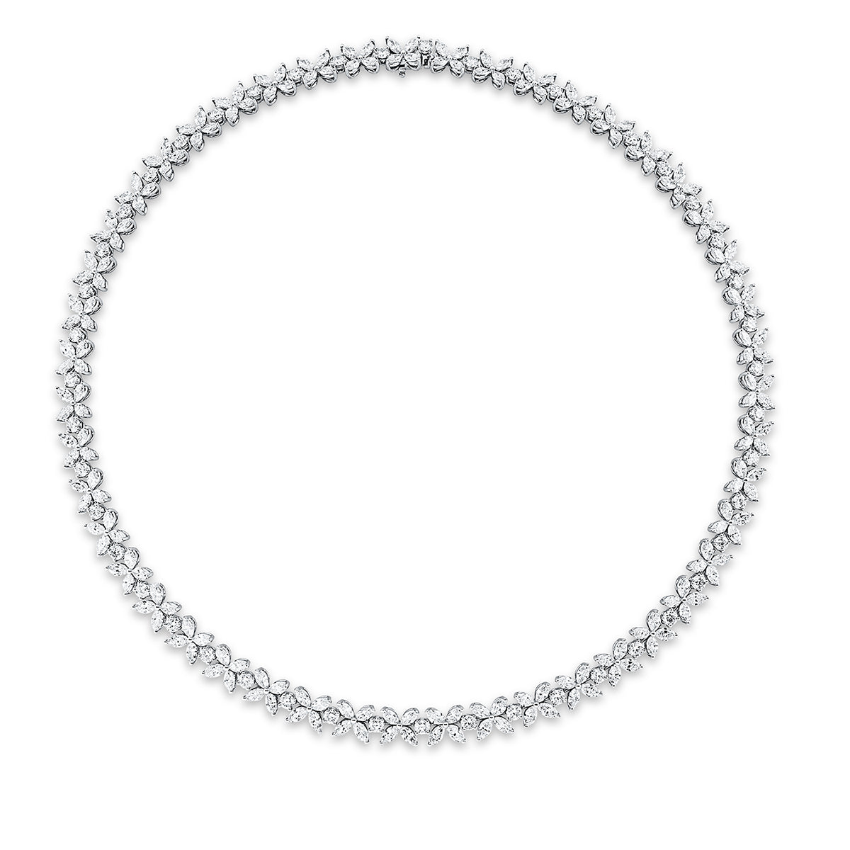 marquise  exclusive necklace in white gold