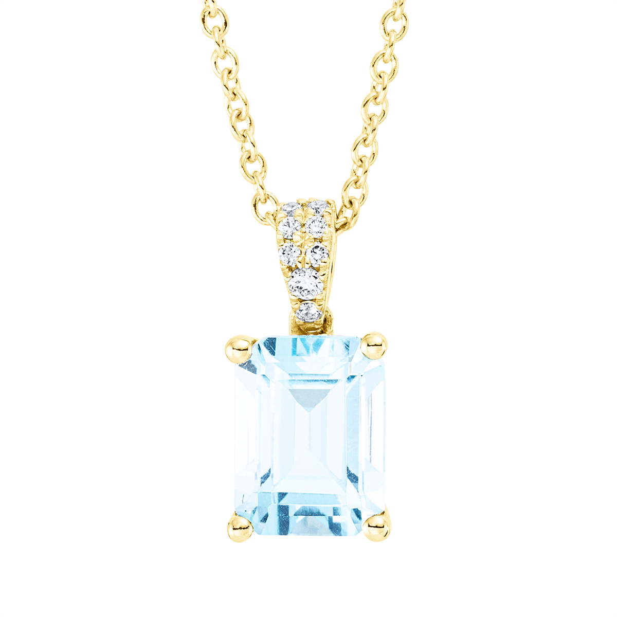 diamond full cut topaz colored stone fashion necklace in yellow gold