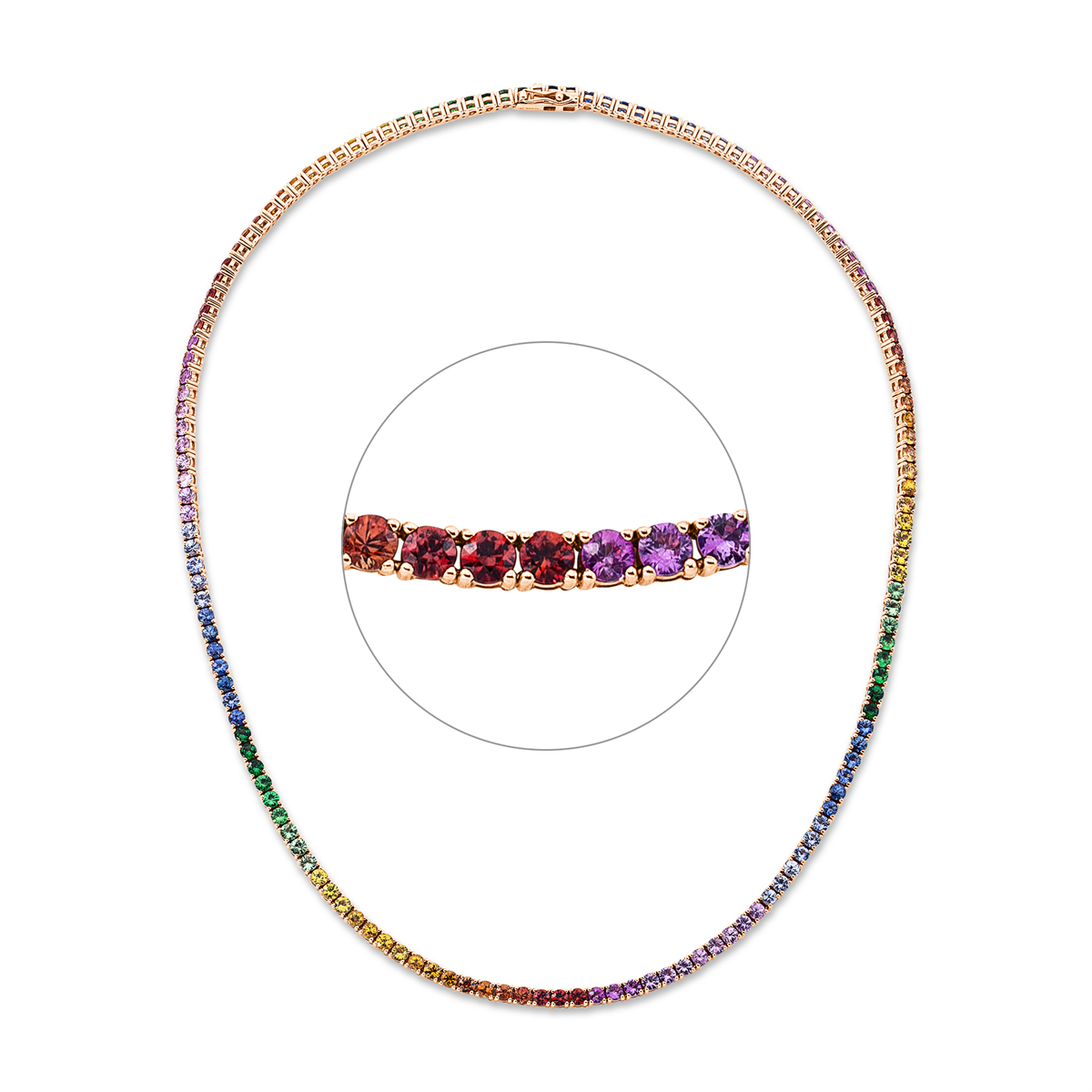 rainbow & multicolor necklace - 4N050