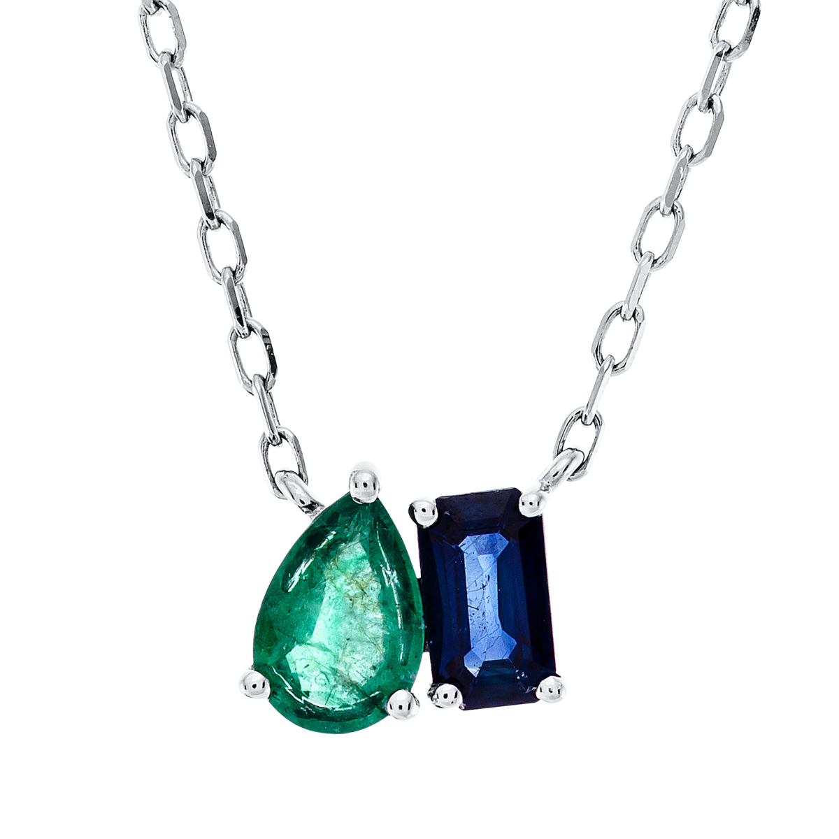 colored stone classic necklace - 4N434