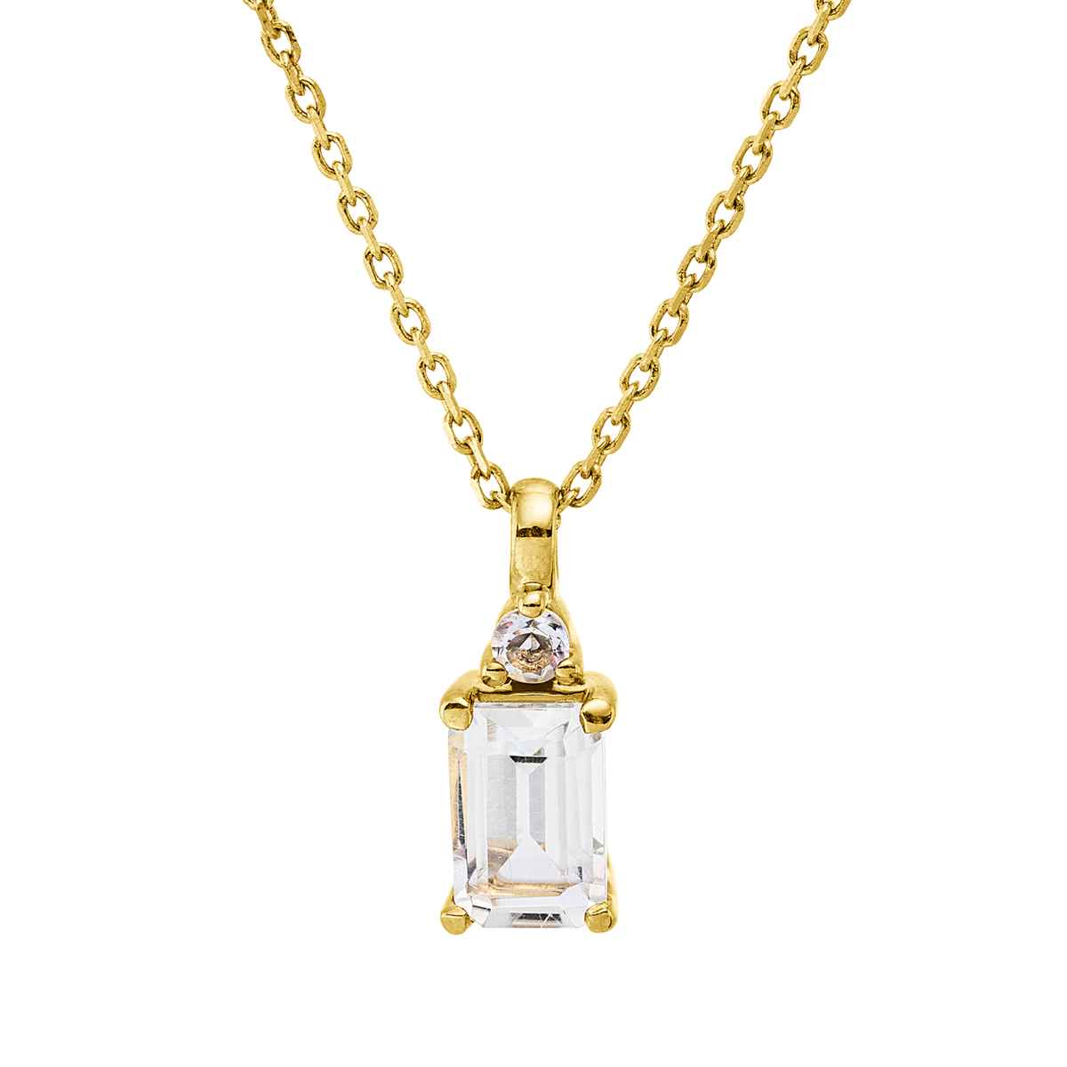 colored stone fashion necklace - 4N787
