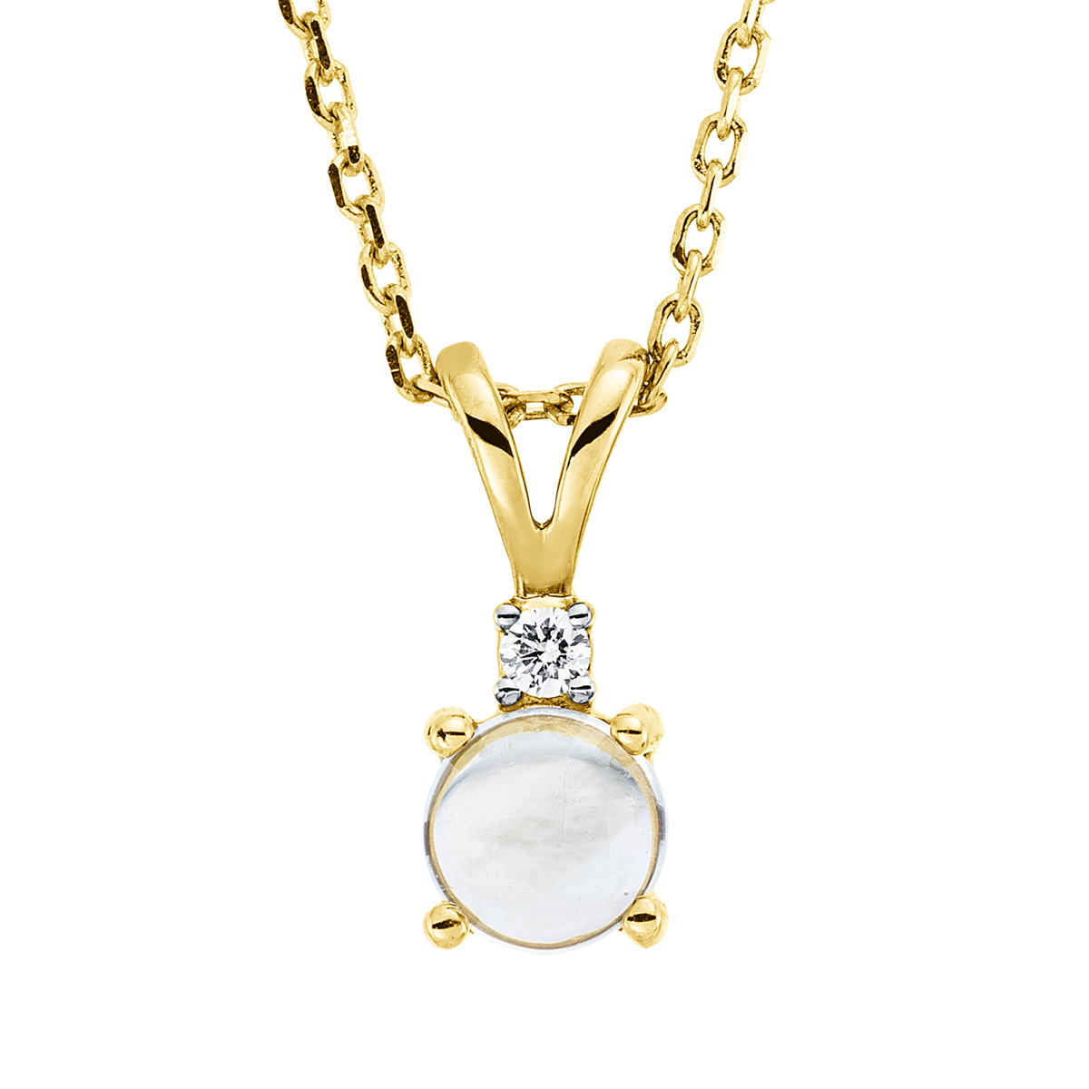 colored stone fashion necklace - 4N812