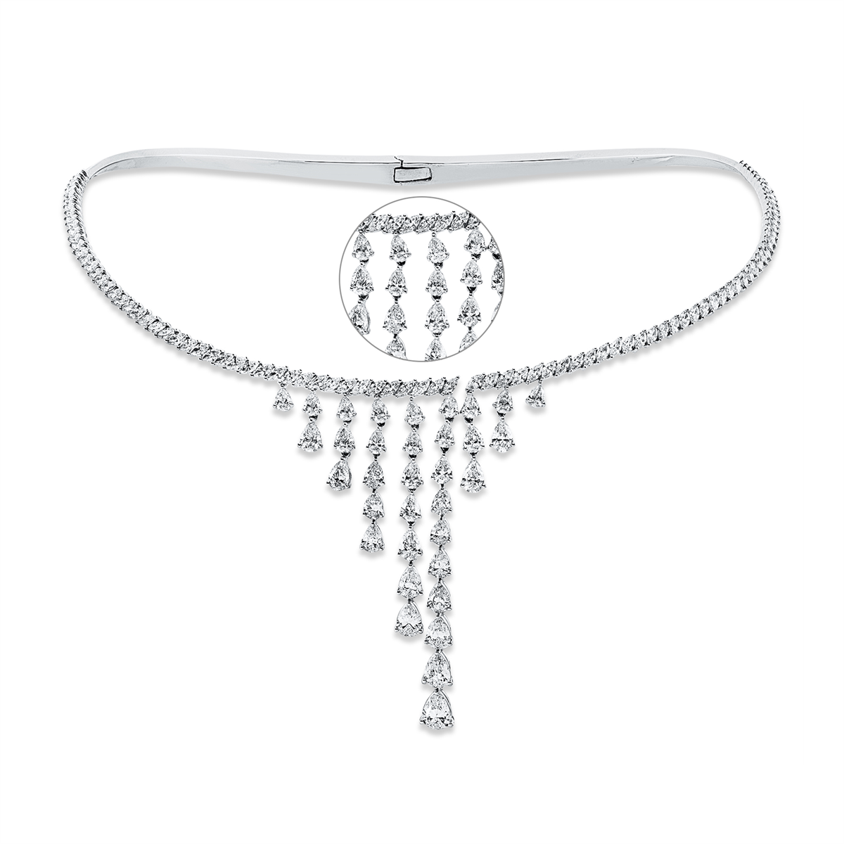 marquise  exclusive necklace in white gold