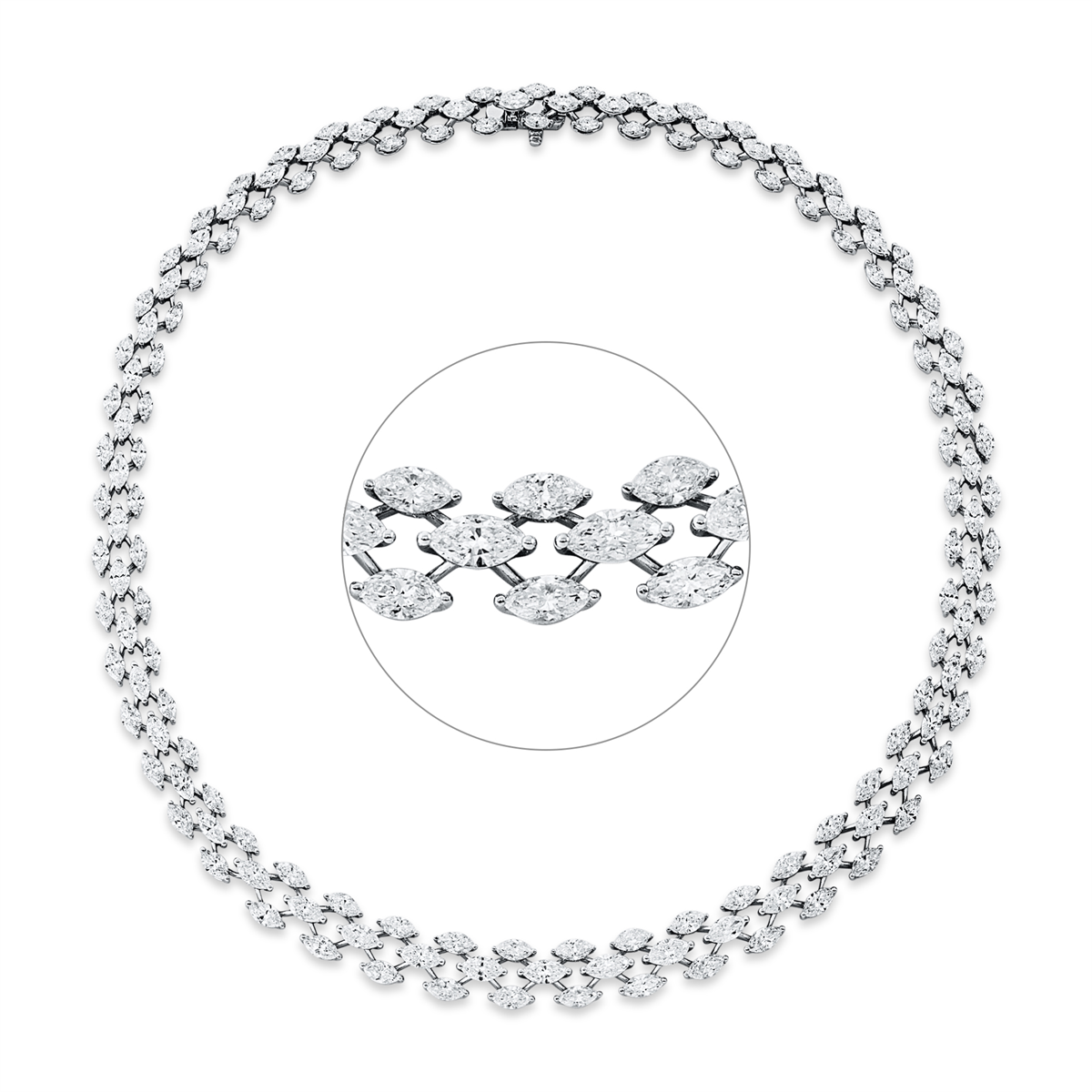 marquise  exclusive necklace in white gold