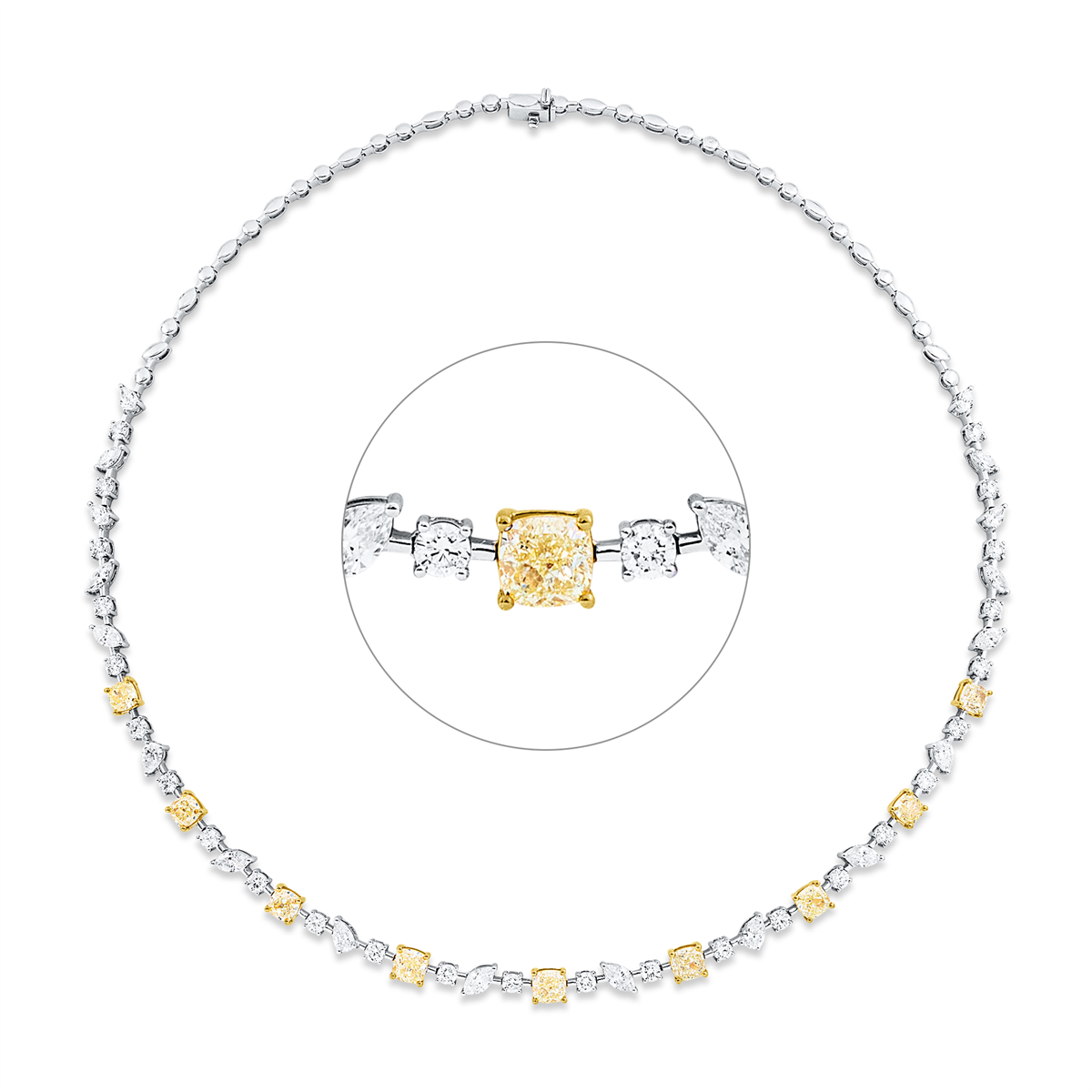 fancy colored diamond necklace - 4O496