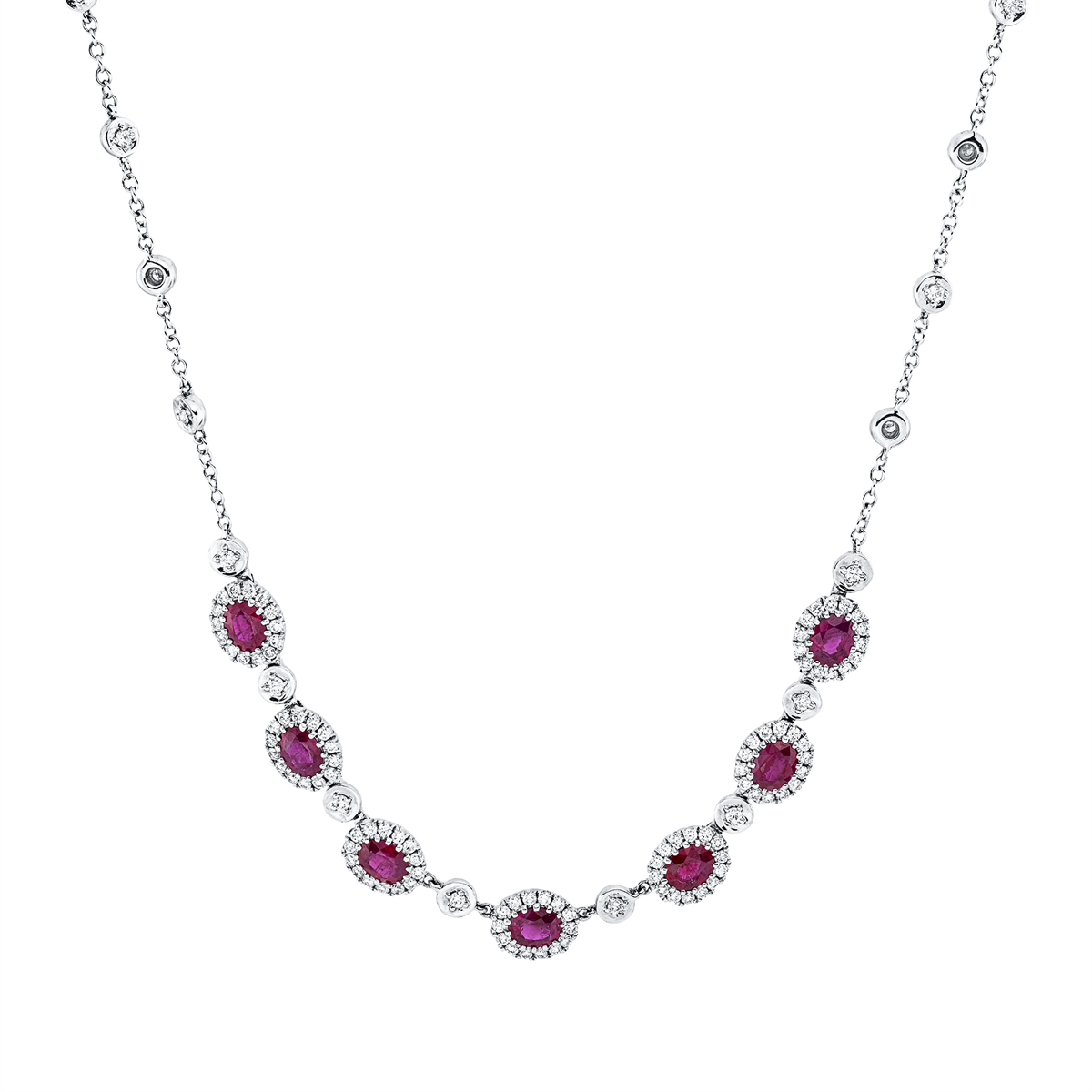 colored stone classic necklace - 4O538
