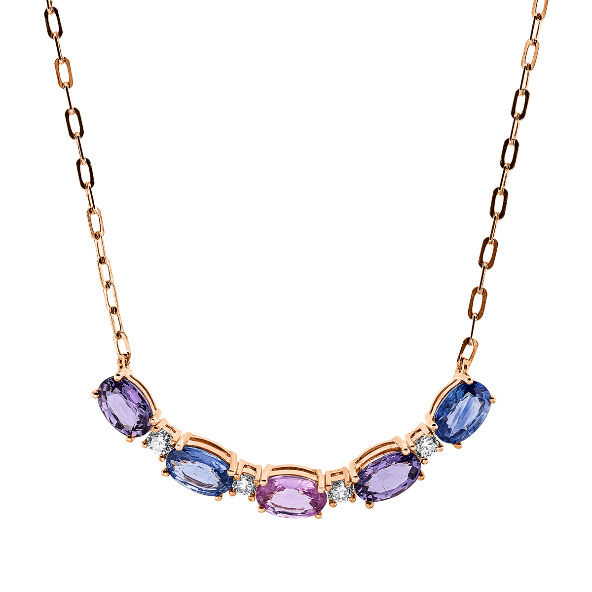 colored stone classic necklace - 4O588