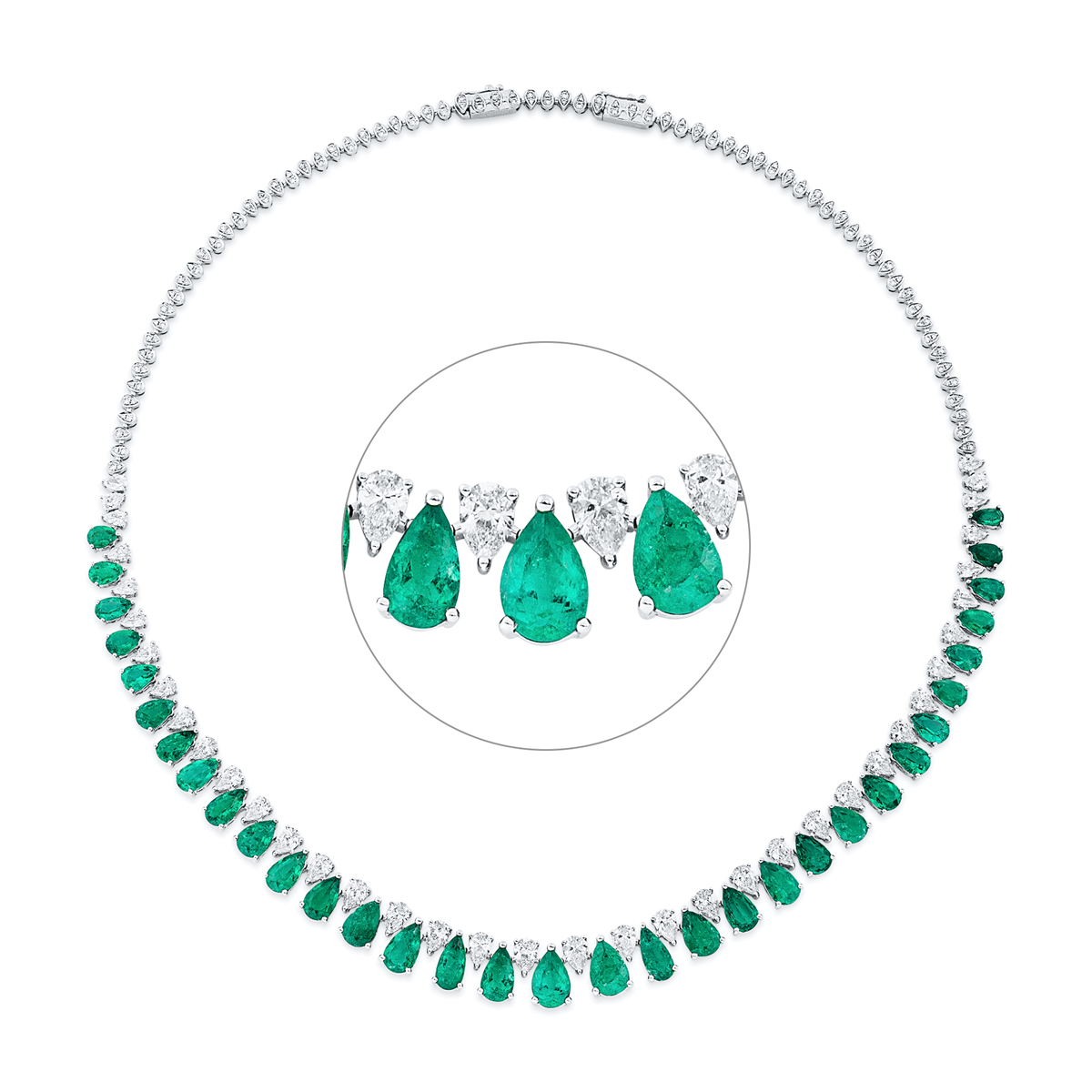 colored stone classic necklace - 4O720