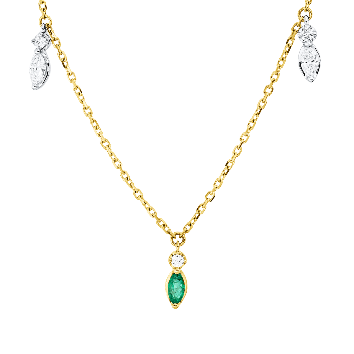 colored stone classic necklace - 4P371