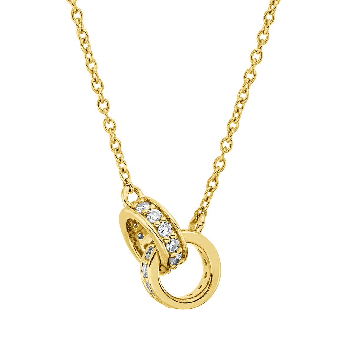 diamond single cut  modern woman necklace in yellow gold