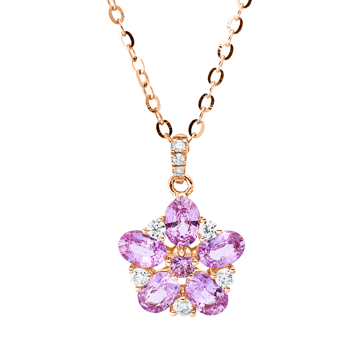 diamond full cut sapphire colored stone classic necklace in yellow gold
