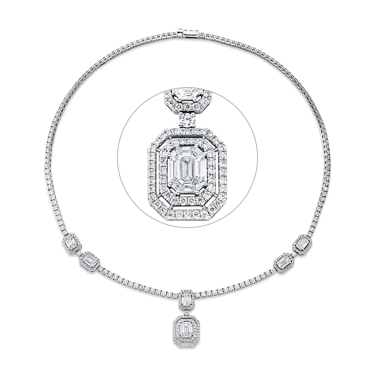 baguette necklace - 4P983