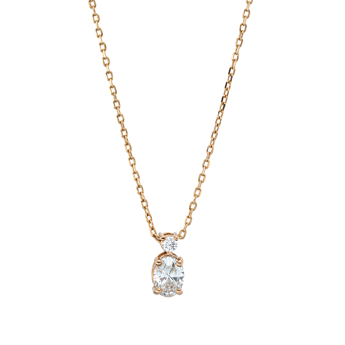 solitaire with accent stones necklace - 4Q118