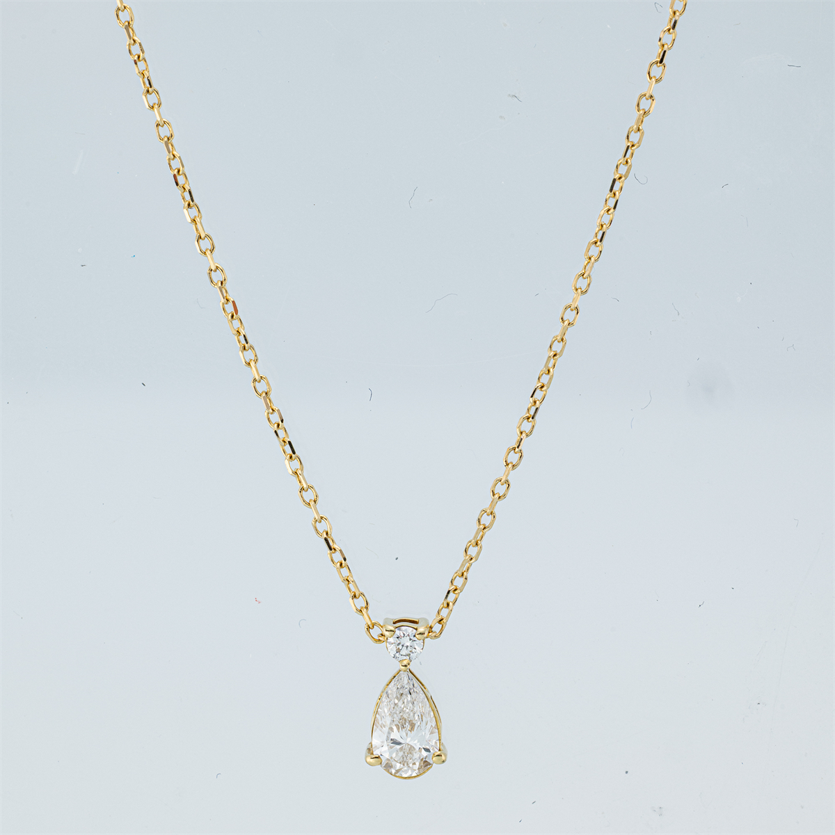 solitaire with accent stones necklace - 4Q121