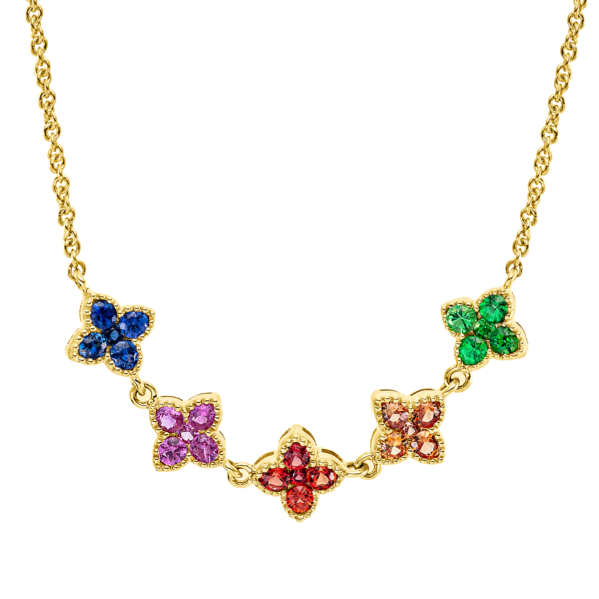 rainbow & multicolor necklace - 4Q333