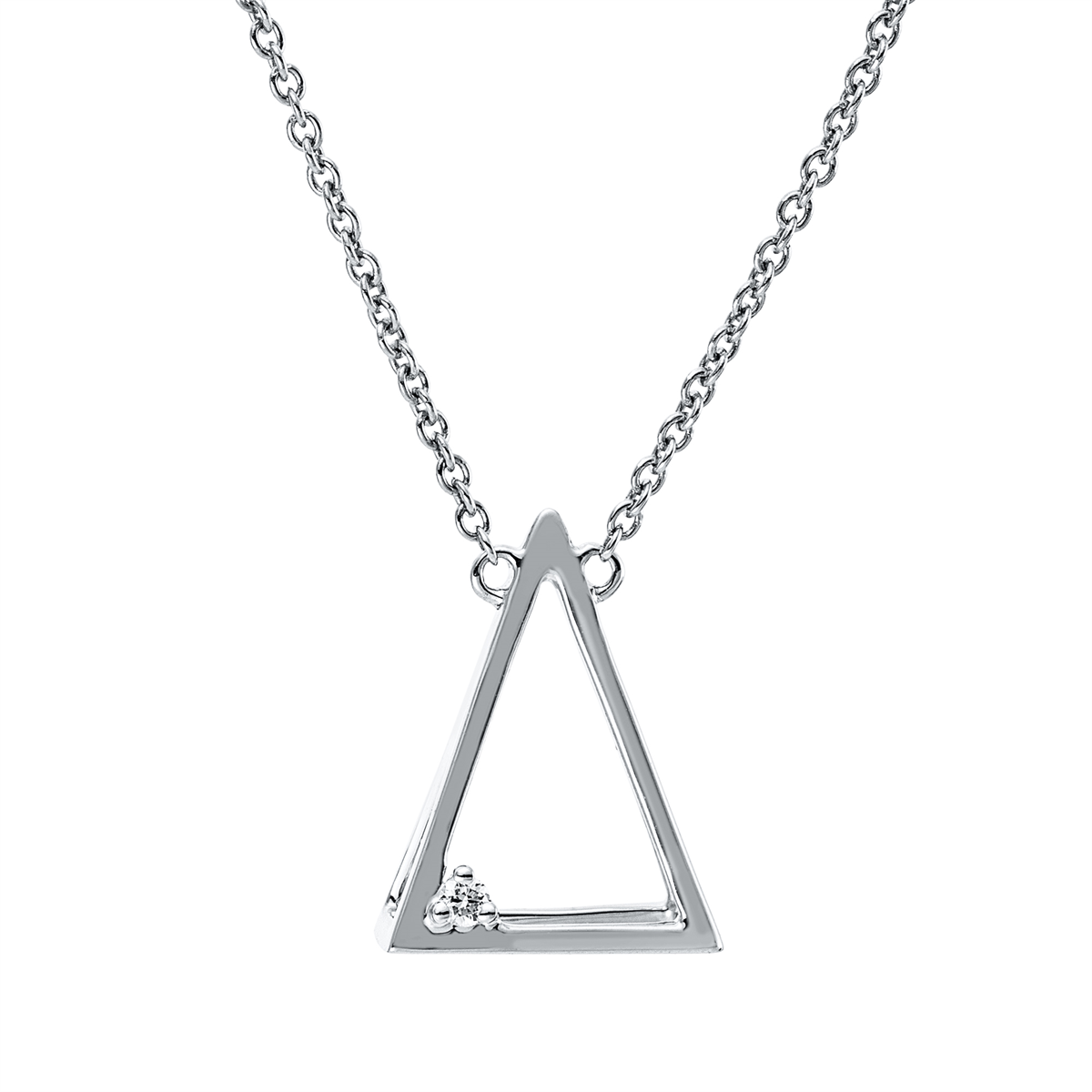 diamond full cut  modern woman necklace in white gold