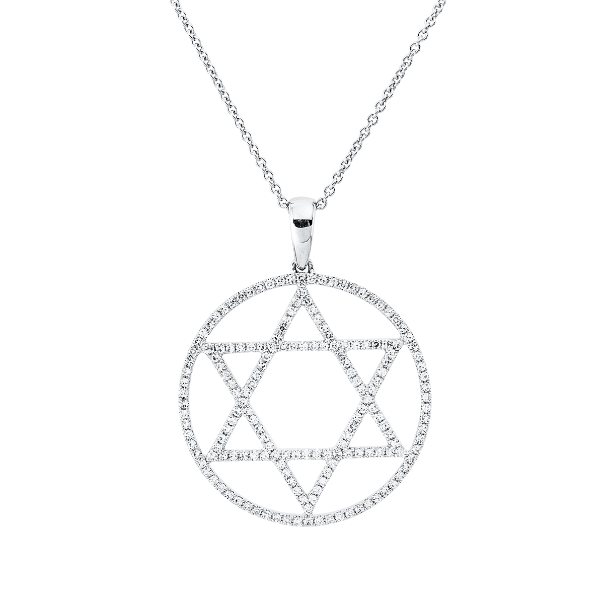 diamond single cut  modern woman necklace in white gold