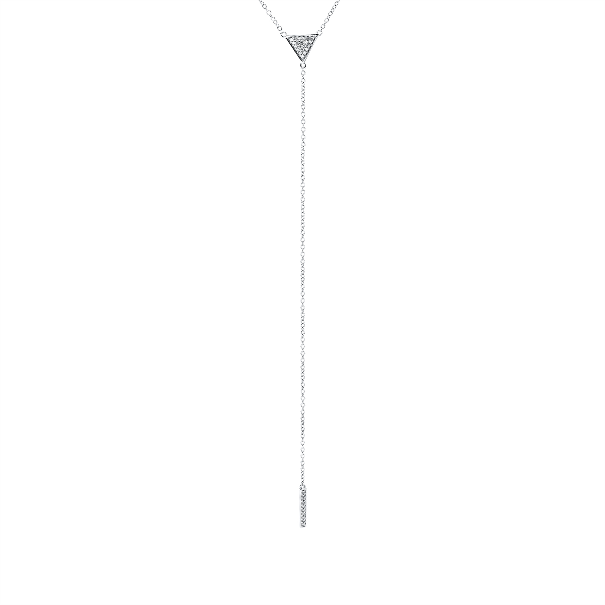 diamond single cut  modern woman necklace in white gold
