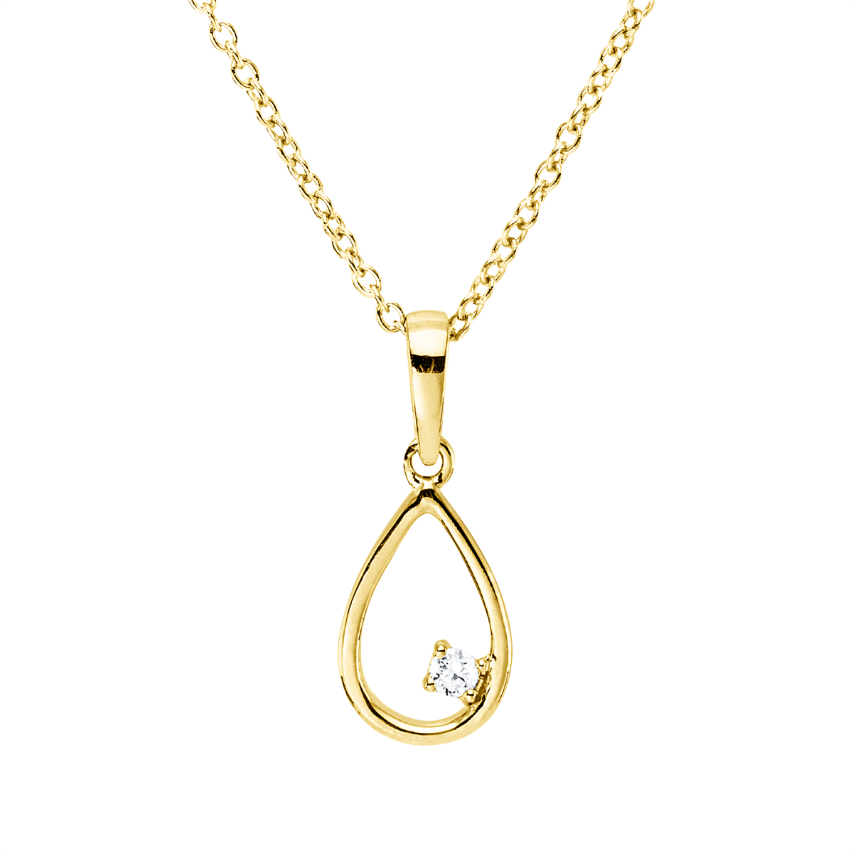 diamond full cut  modern woman necklace in yellow gold