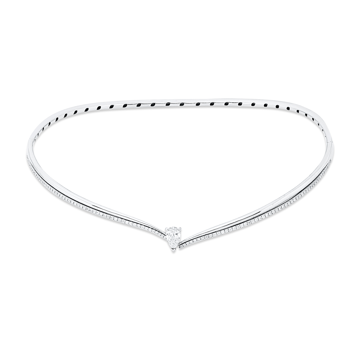 diamond full cut  exclusive necklace in white gold