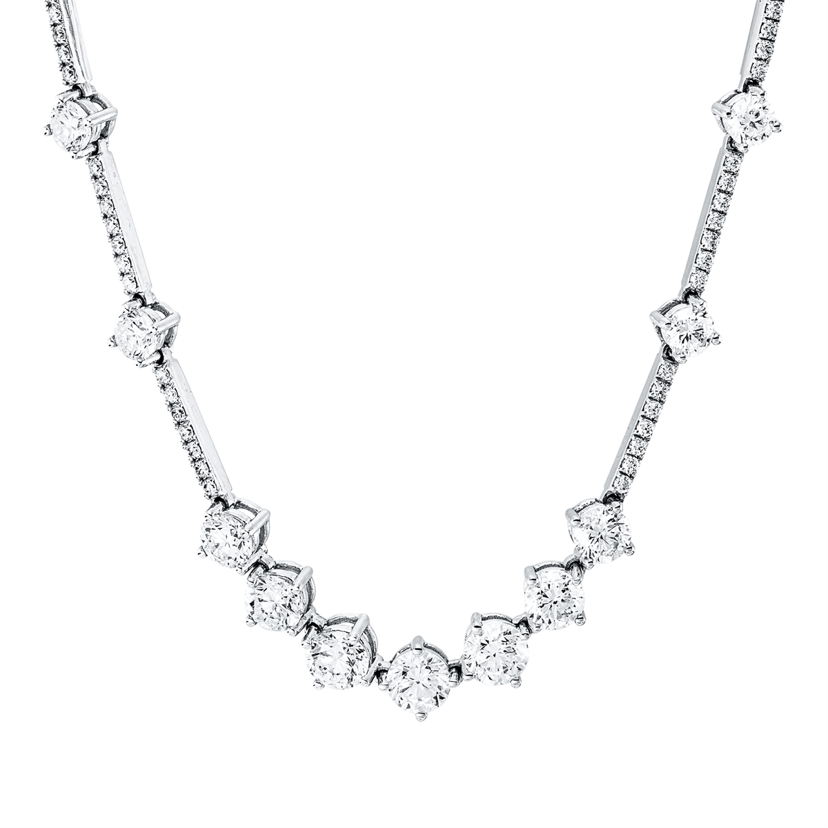 diamond full cut  exclusive necklace in white gold