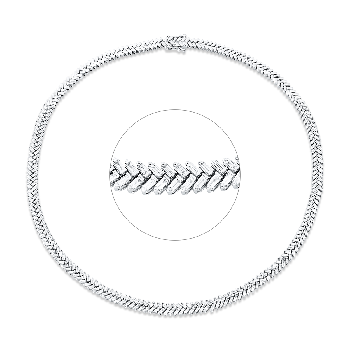 taper  exclusive necklace in white gold