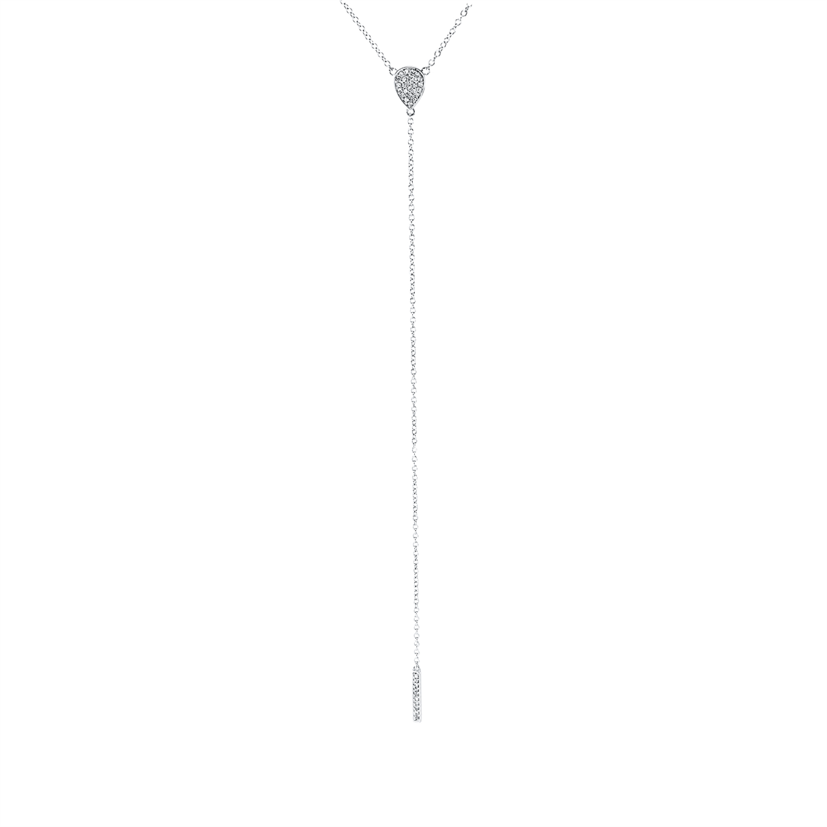 diamond single cut  modern woman necklace in white gold