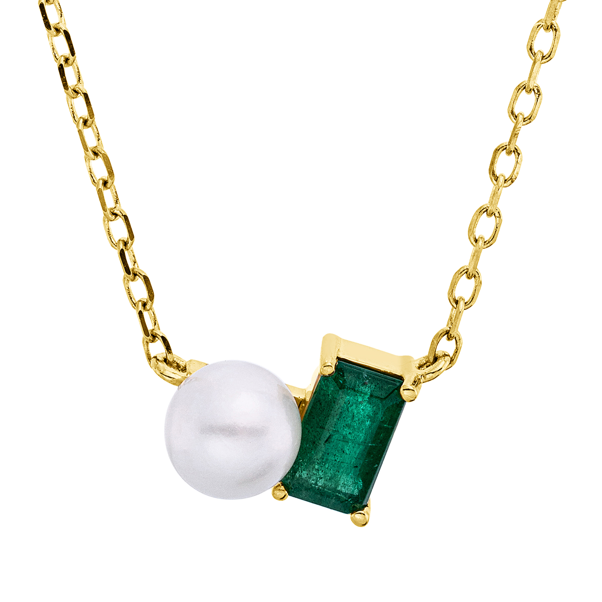 colored stone classic necklace - 4R265
