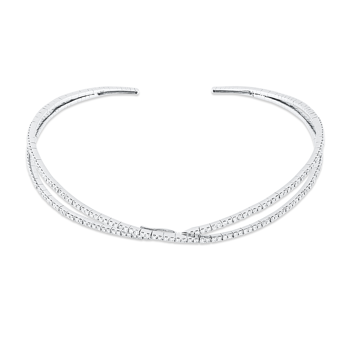 diamond full cut  exclusive necklace in white gold