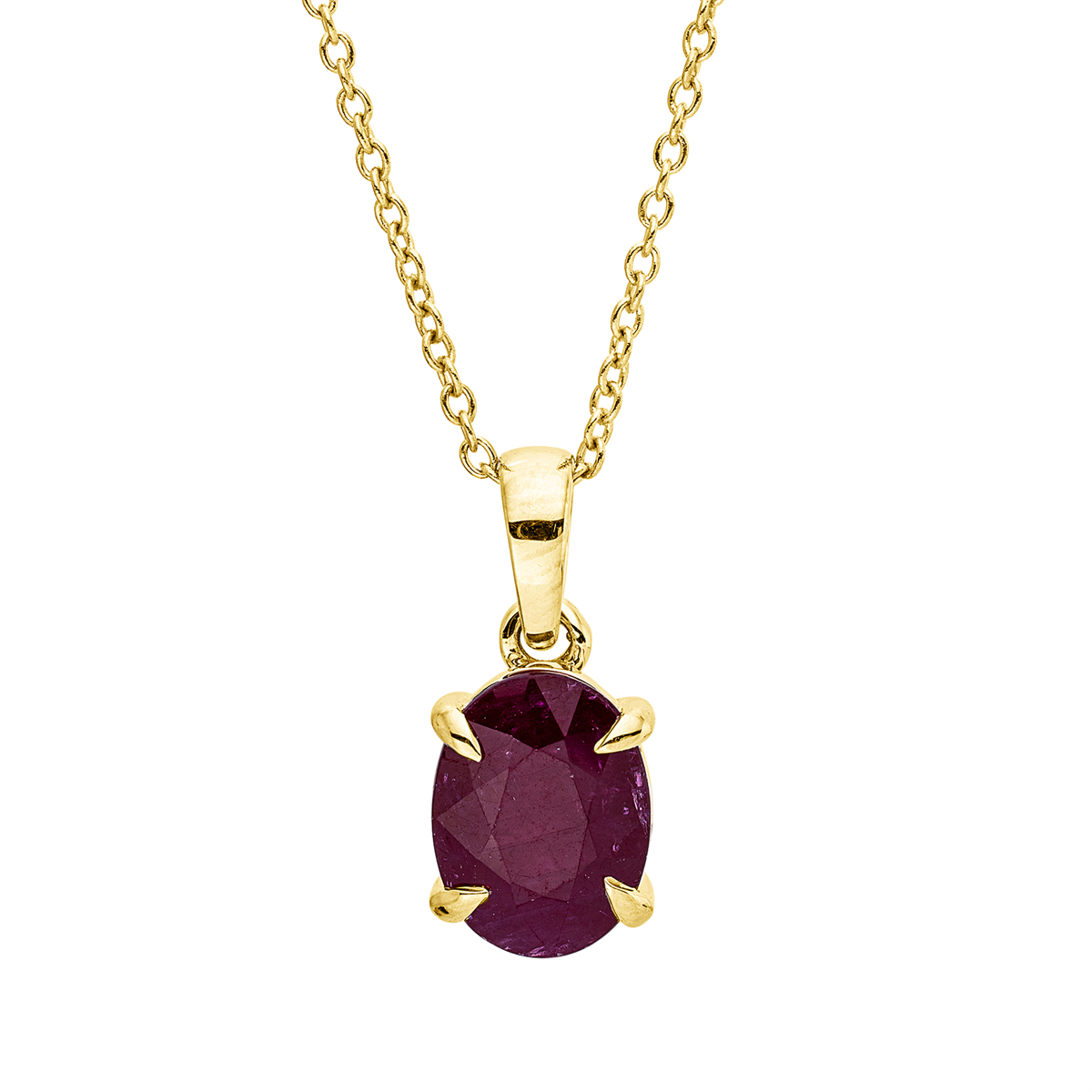 colored stone classic necklace - 4R443