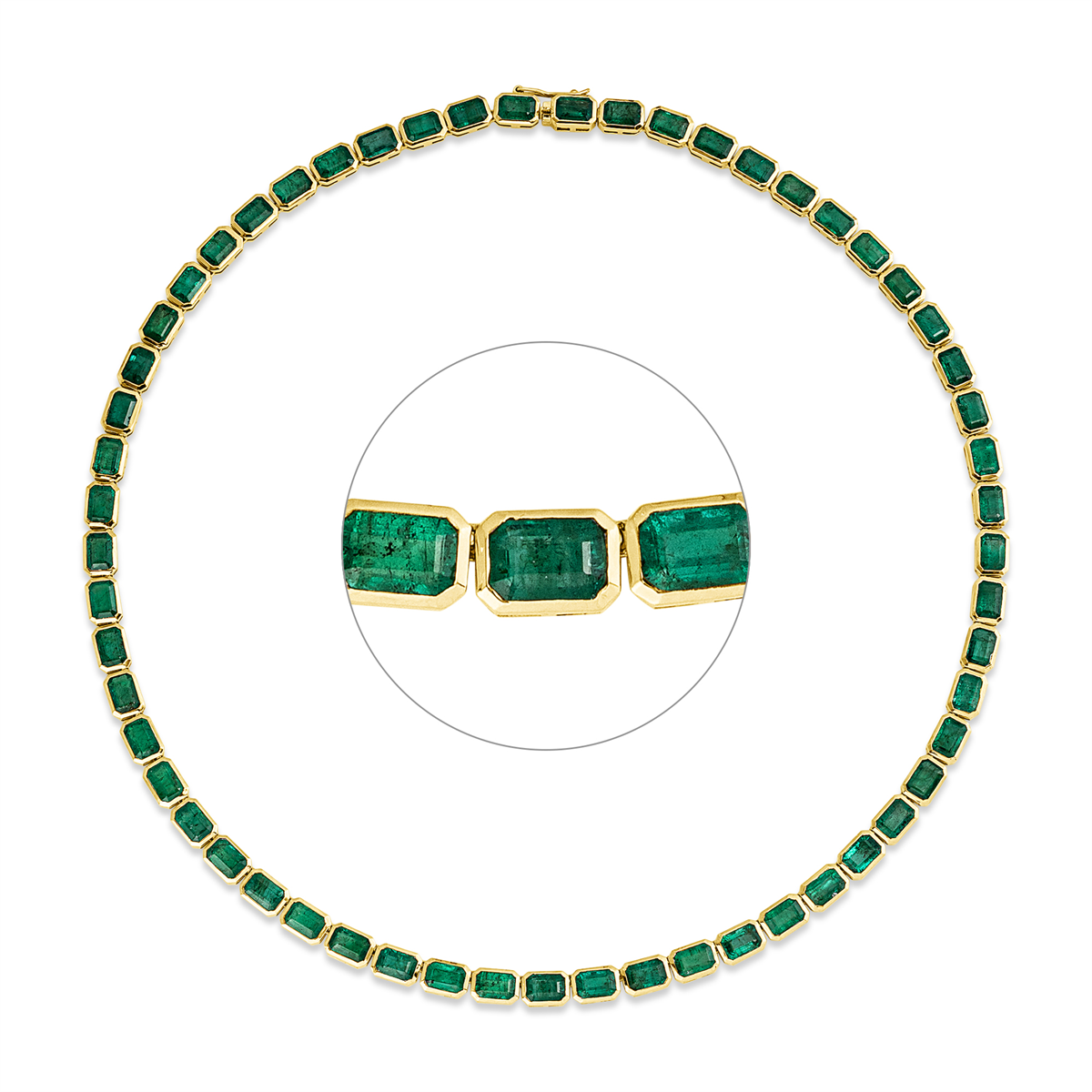 colored stone classic necklace - 4R641