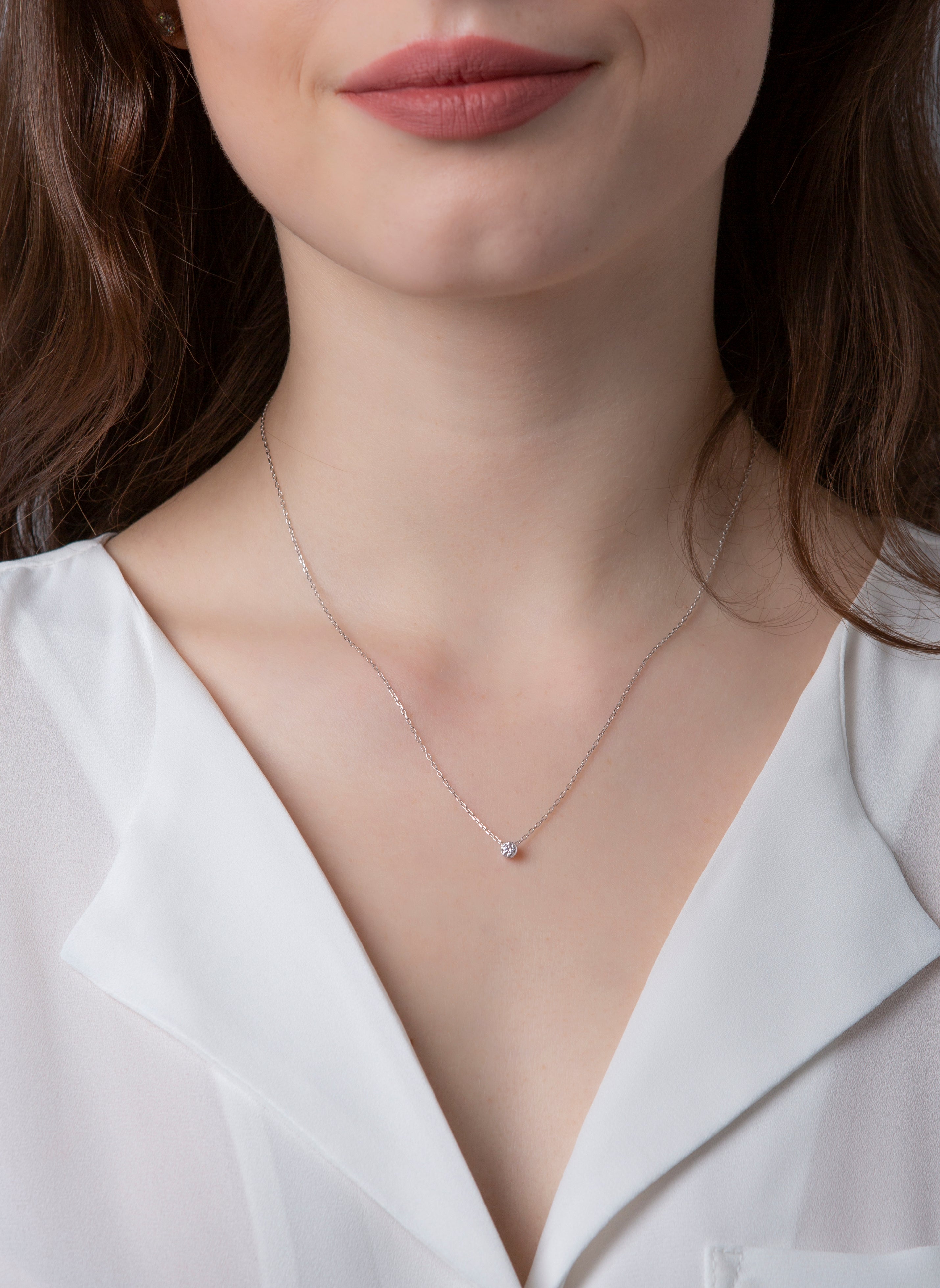 solitaire necklace - 4C966