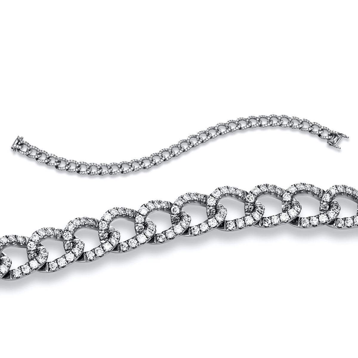 diamond full cut  exclusive bracelet in white gold
