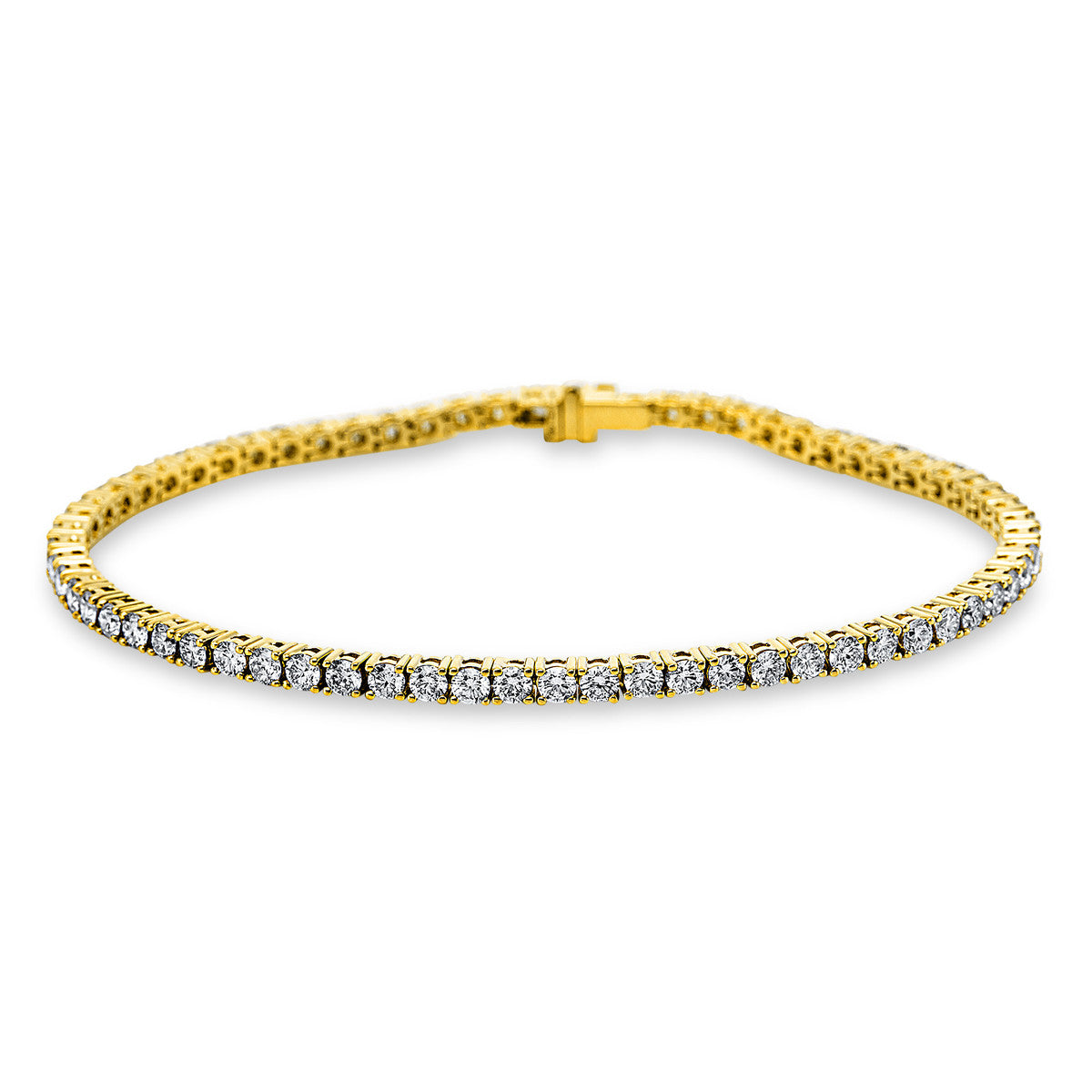 diamond full cut  tennis bracelet bracelet in yellow gold / white gold
