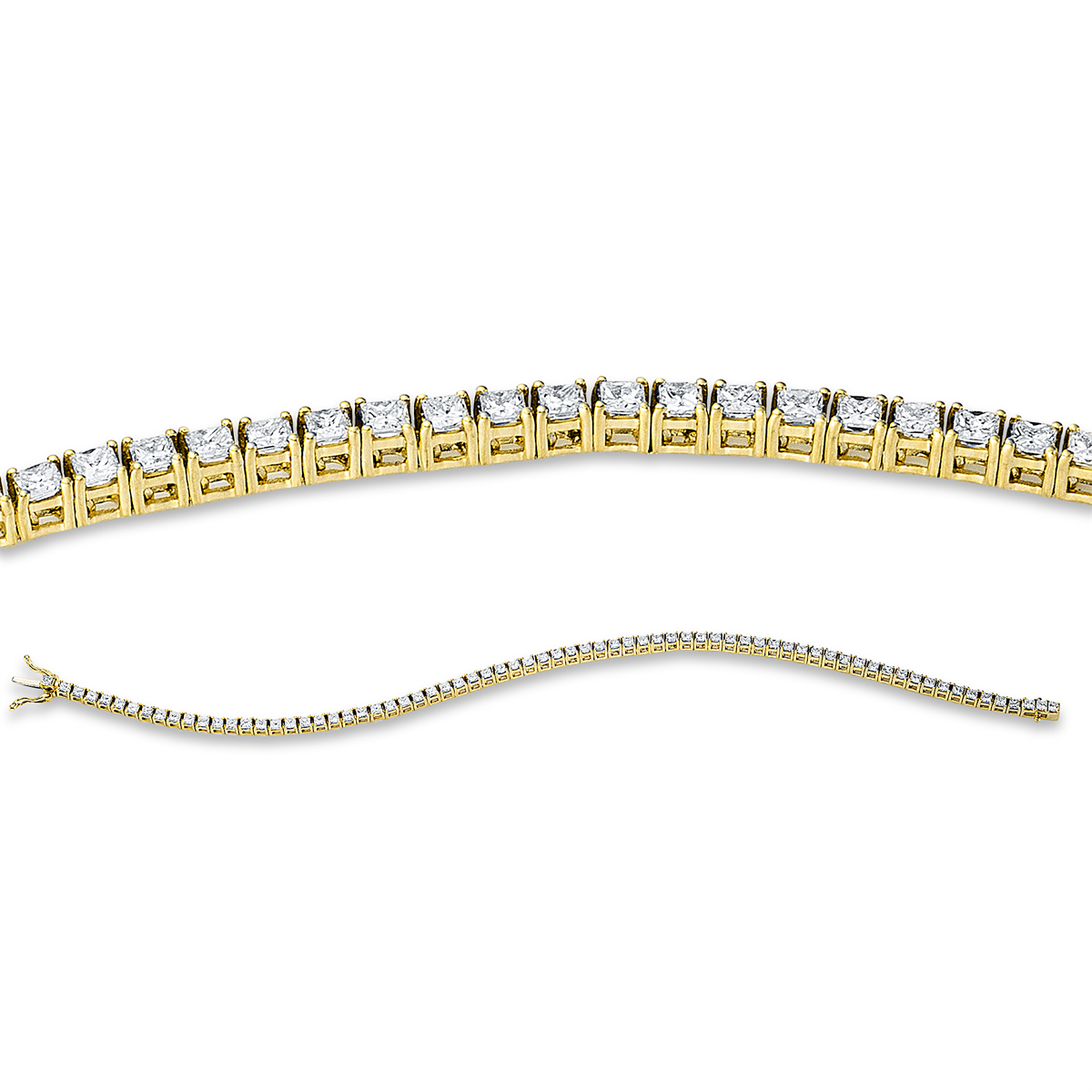 princess  tennis bracelet bracelet in yellow gold / white gold
