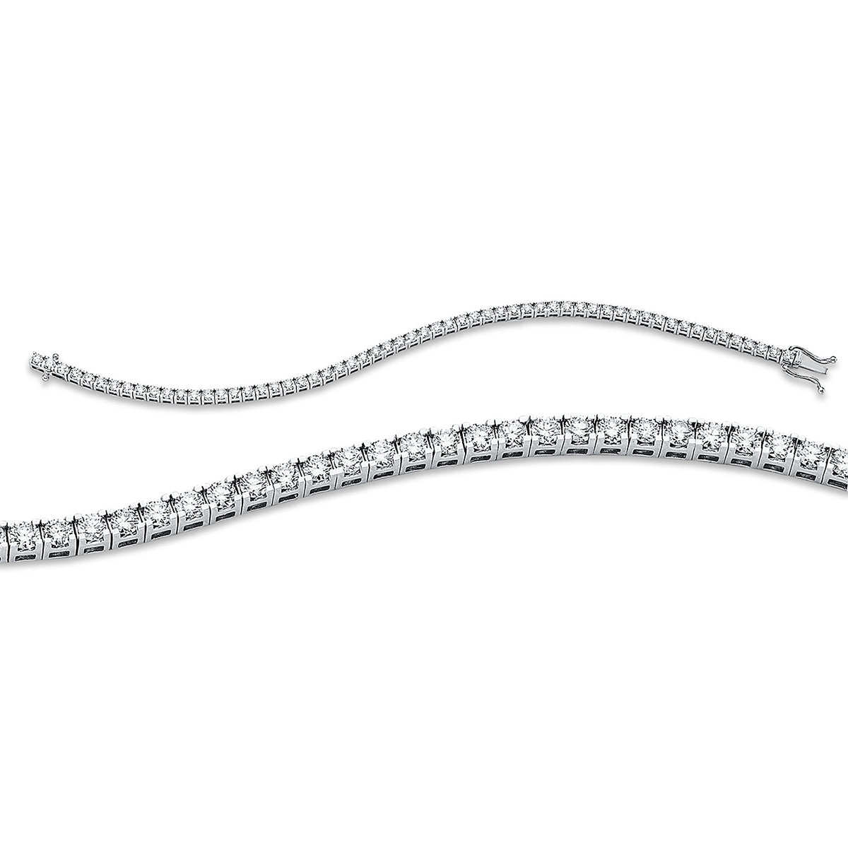 diamond full cut  tennis bracelet bracelet in white gold