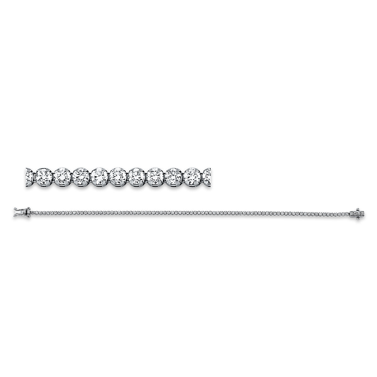 diamond full cut  tennis bracelet bracelet in white gold
