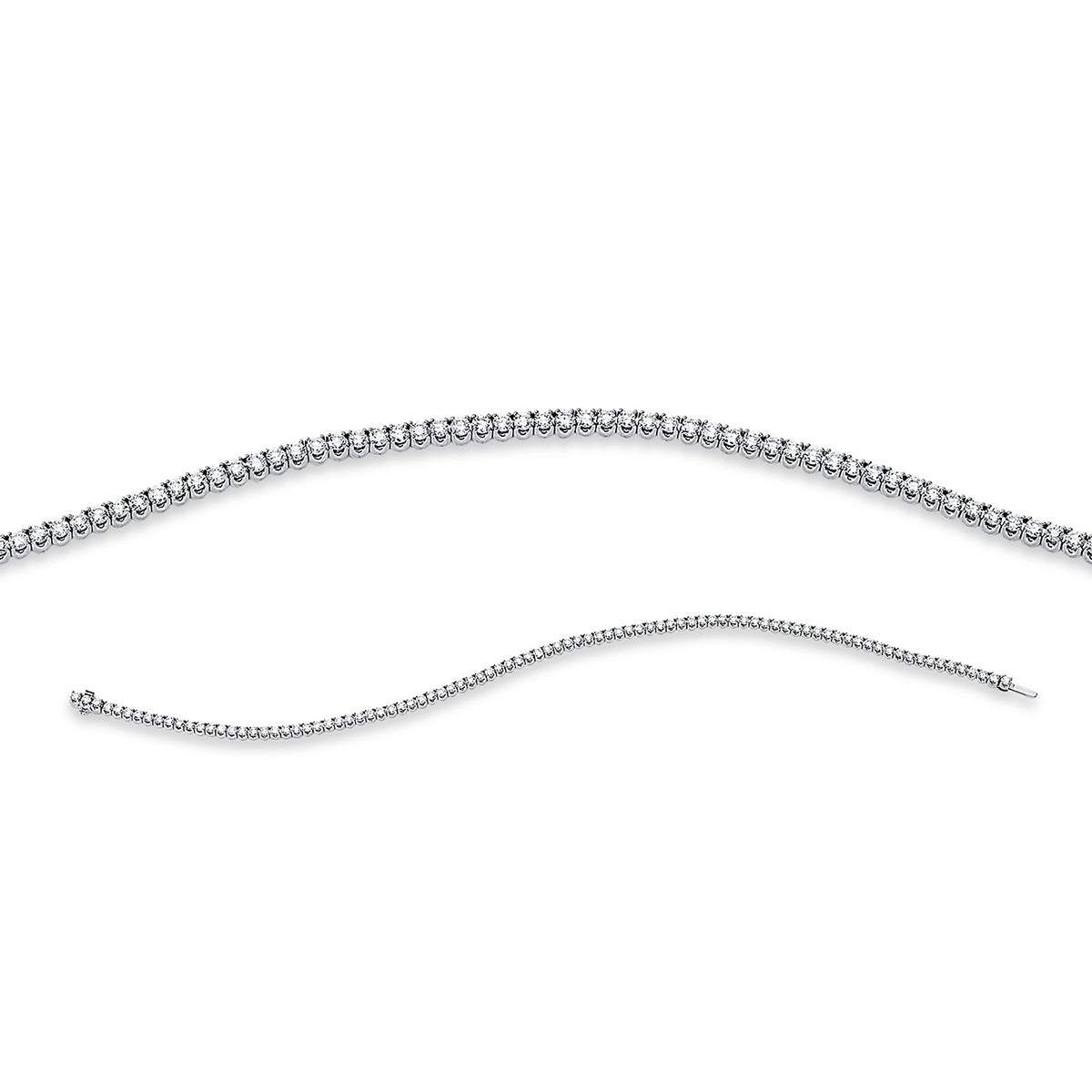 diamond full cut  tennis bracelet bracelet in white gold