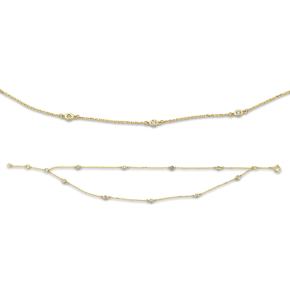 diamond full cut  modern woman bracelet in yellow gold