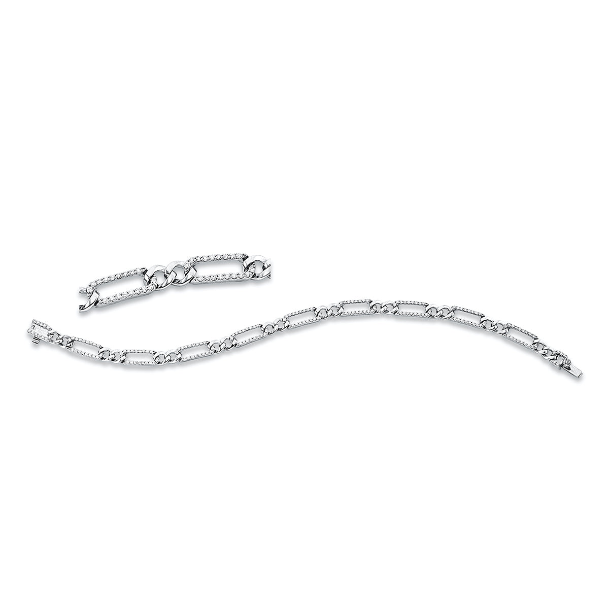 diamond full cut  exclusive bracelet in white gold