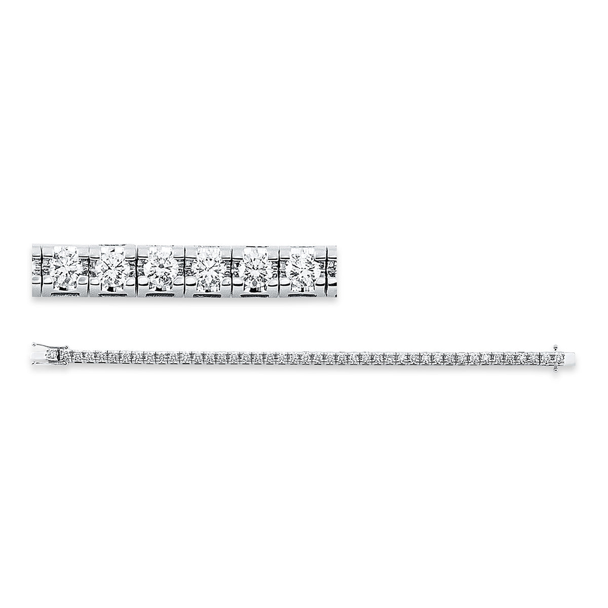 diamond full cut  tennis bracelet bracelet in white gold