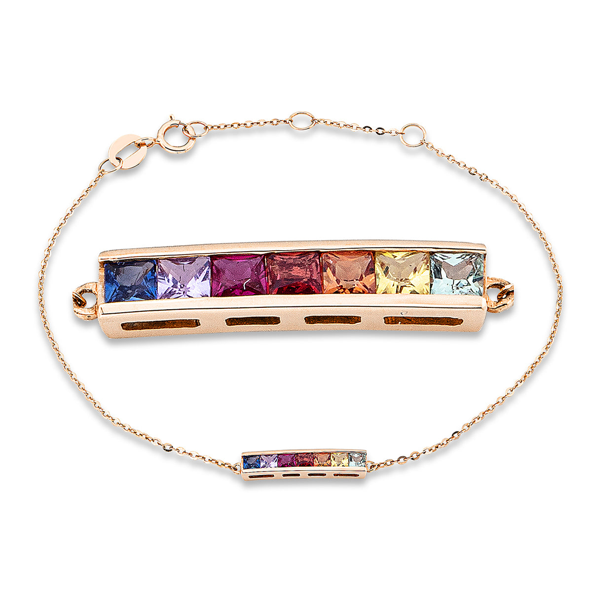gekleurde stenen klassieke armband - 5E082